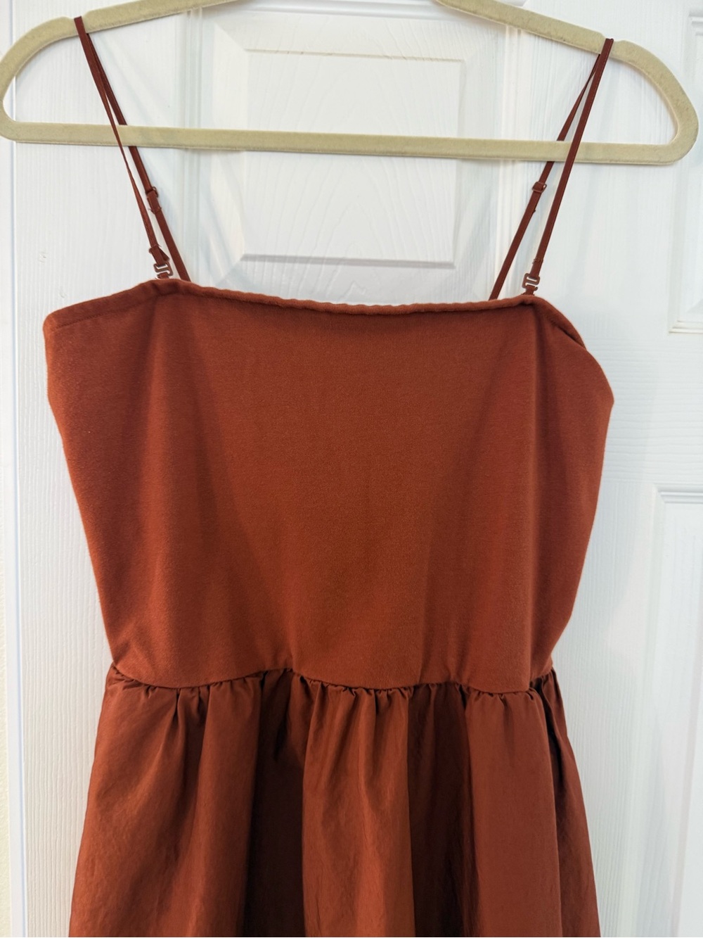 GAP Women’s Rust Brown Spaghetti Strap Midi Dress - Picture 3 of 4